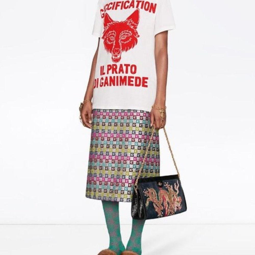 Gucci Printed Guccification Cotton T-shirt NEW W TAGS RARE! - Picture 3 of 7